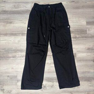 Haeof Black Colosseum Cargo Pants Adjustable Waist Relaxed Streetwear Fit #cargo